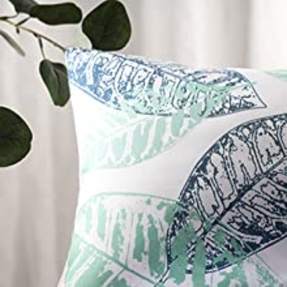 Four Decorative Throw Pillow Cushion Cover, Cyan - Picture 13 of 16